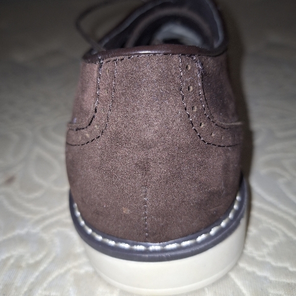 A pair of Franco Vanucci brown suede men\'s loafers in a size 10.5. EUC. main image 4